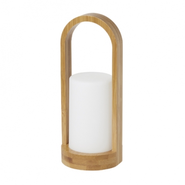 Duni LED Kerzenhalter Easy Bambus, 24 cm