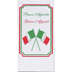 Duni Zelltuch Servietten Buon Appetito, 2-lagig, ⅛ Falz, 40 x 40 cm