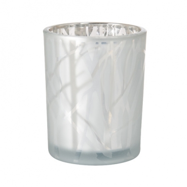 Duni Kerzenhalter Shimmer in White, 10 cm