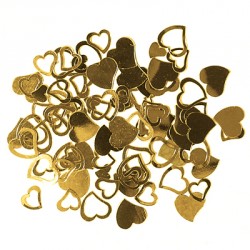 Metallstreuteile Herz in Gold,  15 g