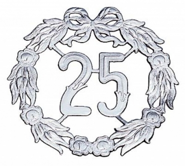 Jubiläumskranz 25, Silberne Hochzeit, 18 cm