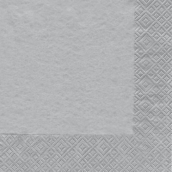 20er Pack Servietten in Silber, 33 x 33 cm