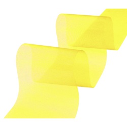25 Meter Organza Tischband in Gelb, 70 mm