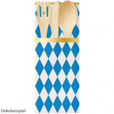 6 Papier Bestecktaschen Bayrische Raute, Bierfest, 20 cm