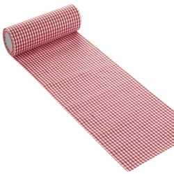 10 Meter Karo-Tischband in Bordeaux, 20 cm