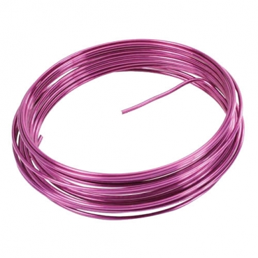 5 Meter Aluminium Deko Draht in Pink