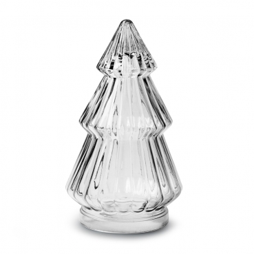 Weihnachts-Deko Glas Tannenbaum -Nordmann-, klar, 20 cm