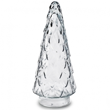 Weihnachts-Deko Glas Tannenbaum -Nobilis-, klar, 24 cm