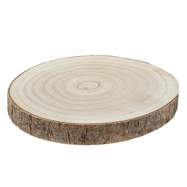 Deko Untersetzer, große Holzscheibe, 24 - 28 cm