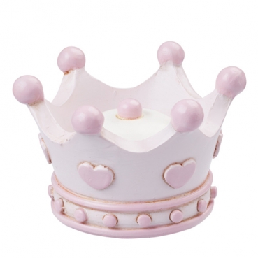 Deko Krone, Prinzessin, Taufe, Babyparty, in Rosa, 30 mm