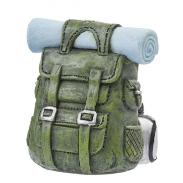 Miniatur Deko Rucksack, Wandern in Grün, 50 mm, für Geldgeschenke