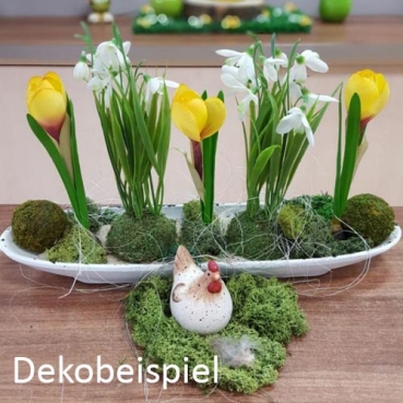 Dekobeispiel Frühling mit Isandlmoos.