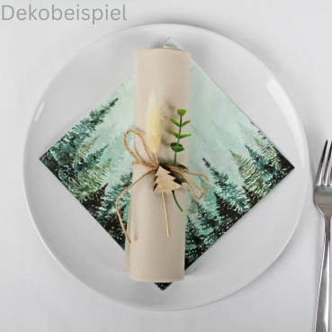 Dekobeispiel Tannenwald Serviette.
