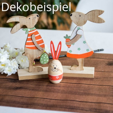 Dekobeispiel Papier Tischläufer Holzoptik in Braun