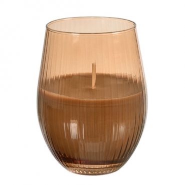 Duni Kerzenglas Ritz in Braun, 55 Stunden Brenndauer, 12,5 cm
