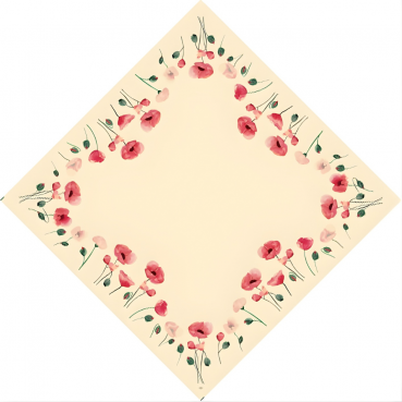 Duni Dunisilk® Mitteldecken Poppy Charm, abwischbar