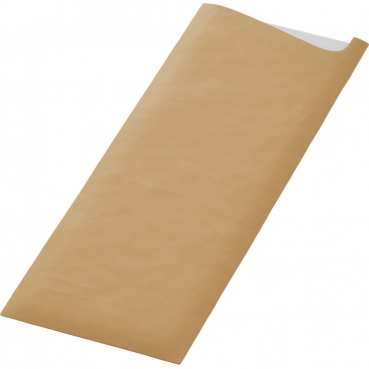350er Pack Duni Bestecktaschen Sacchetto XL in Eco Brown, mit Zelltuchserviette