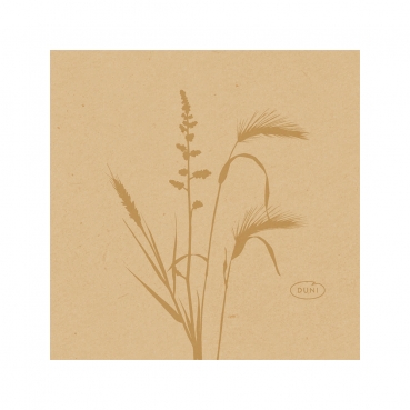 Duni Bio Dunisoft Cocktail Servietten Meadow Natural, 20 x 20 cm