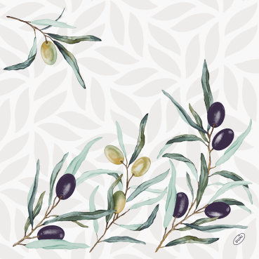 Duni Bio Dunisoft Servietten Olive Garden, 40 x 40 cm
