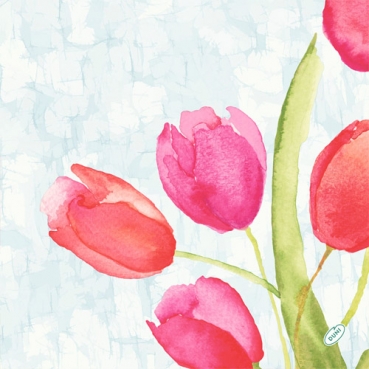 Duni Bio Dunisoft Servietten Painted Tulips, 40 x 40 cm