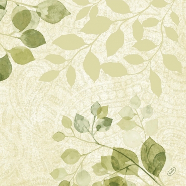 Duni Bio Dunisoft Servietten Paisley Leaves, 40 x 40 cm
