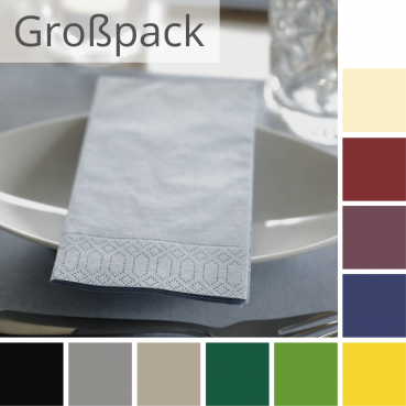 250er Pack Duni Zelltuch Servietten, 3-lagig, ⅛ Falz, 33 x 33 cm in 15 Farben