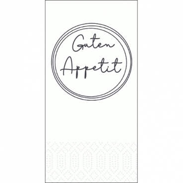 Duni Zelltuch Servietten Appetit White, 2-lagig, ⅛ Falz, 33 x 33 cm, Sparpack