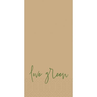 Duni ecoecho® Zelltuch Servietten Love Green, 2-lagig, ⅛ Buchfalz, 40 cm, Großpack