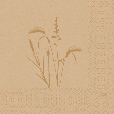 Duni Zelltuch Servietten Meadow Natural, 33 x 33 cm