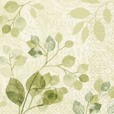 Duni Zelltuch Servietten Paisley Leaves, 33 x 33 cm