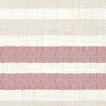 Duni Zelltuch Servietten Rigato Bordeaux, 40 x 40 cm