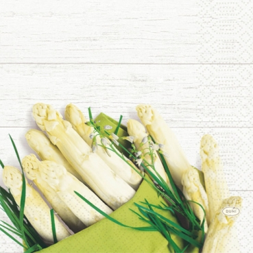 Duni Zelltuch Servietten White Asparagus, 33 x 33 cm