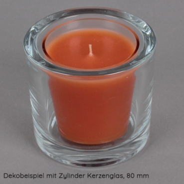 Dekobeispiel Duni Switch & Shine Nachfüller in Zylinder Kerzenglas, 80 mm.