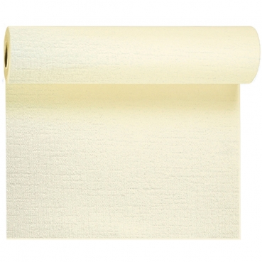 24 Meter Duni Evolin Tischläufer, 40 cm Breite, Tête-à-Tête, wasserabweisend in Cream