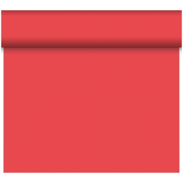 24 Meter Rolle Duni Bio Dunicel Tischläufer, Tête-à-Tête in Rot, 40 cm Breite