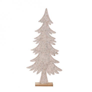 Deko Filz Tannenbaum auf Sockel, in Beige meliert, 39,5 cm
