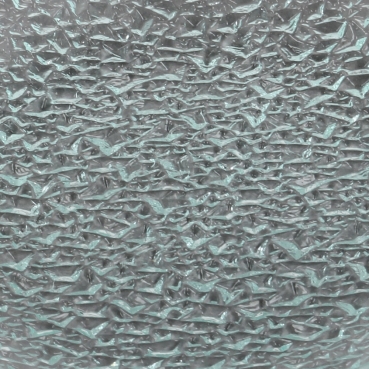 Nahaufnahme von dem Glas Kerzenteller rund mit Struktur, 11,7 cm.