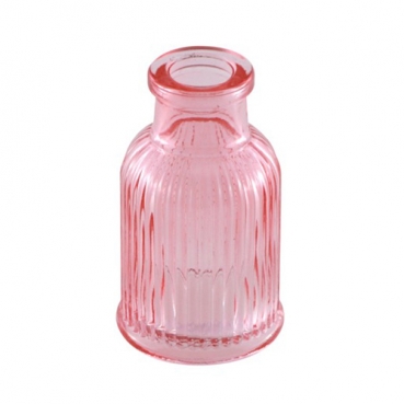 Mini Glas Flaschen Väschen in Lachsrosa, 74 mm
