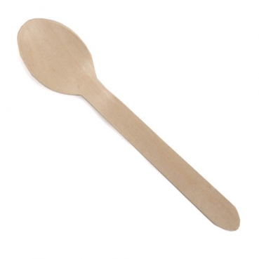 25 Holz Löffel, Einweg, 15,7 cm