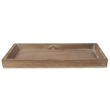 Holztablett, Gesteckunterlage, rechteckig in Braun, 25 cm.