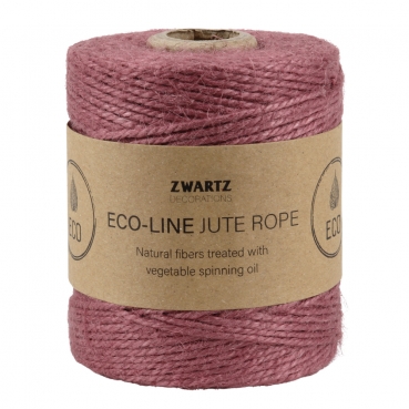 150 Meter Sizo®Jute Schnur in Rosa, 3 mm.