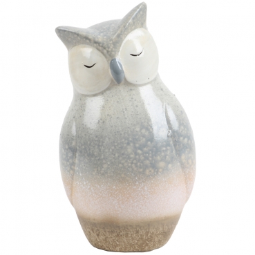 Dekofigur Keramik Eule, 16 cm