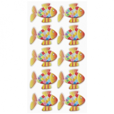 Klebe Sticker Fische mit Regenbogen Schuppen