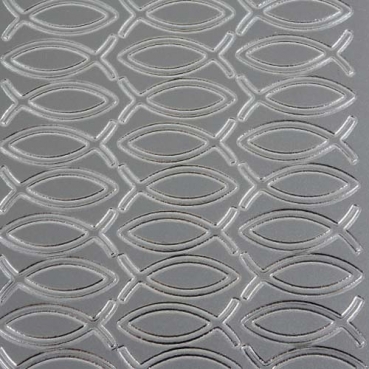 Konturen Sticker Fische in Silber, 30 mm