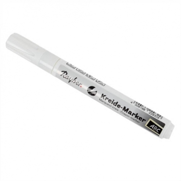 Kreide Marker, Kreidestift mit Keilspitze, 2 - 6 mm, in Weiß.