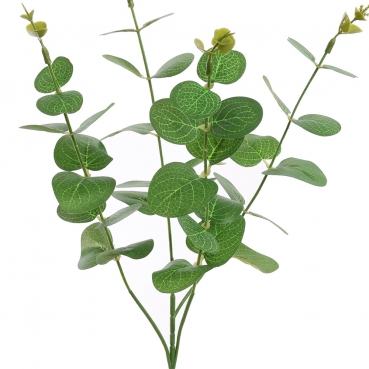 Kunstblume Eukalyptuszweig in Grün, 60 cm.