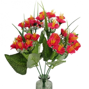 Kunstblume Frühlingssträußchen in Pink, 32 cm