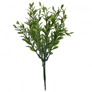 Kunstblume Teeblatt Strauch Bund, 27 cm