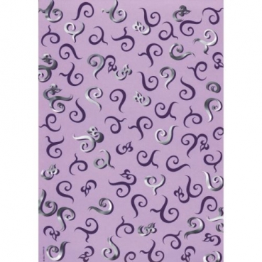 A4 Motivpapier Elegant in Flieder/Pflaume, für Kartengestaltung, Basteln 200gm2