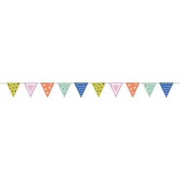 6 Meter Wimpelkette Bunte Motive.